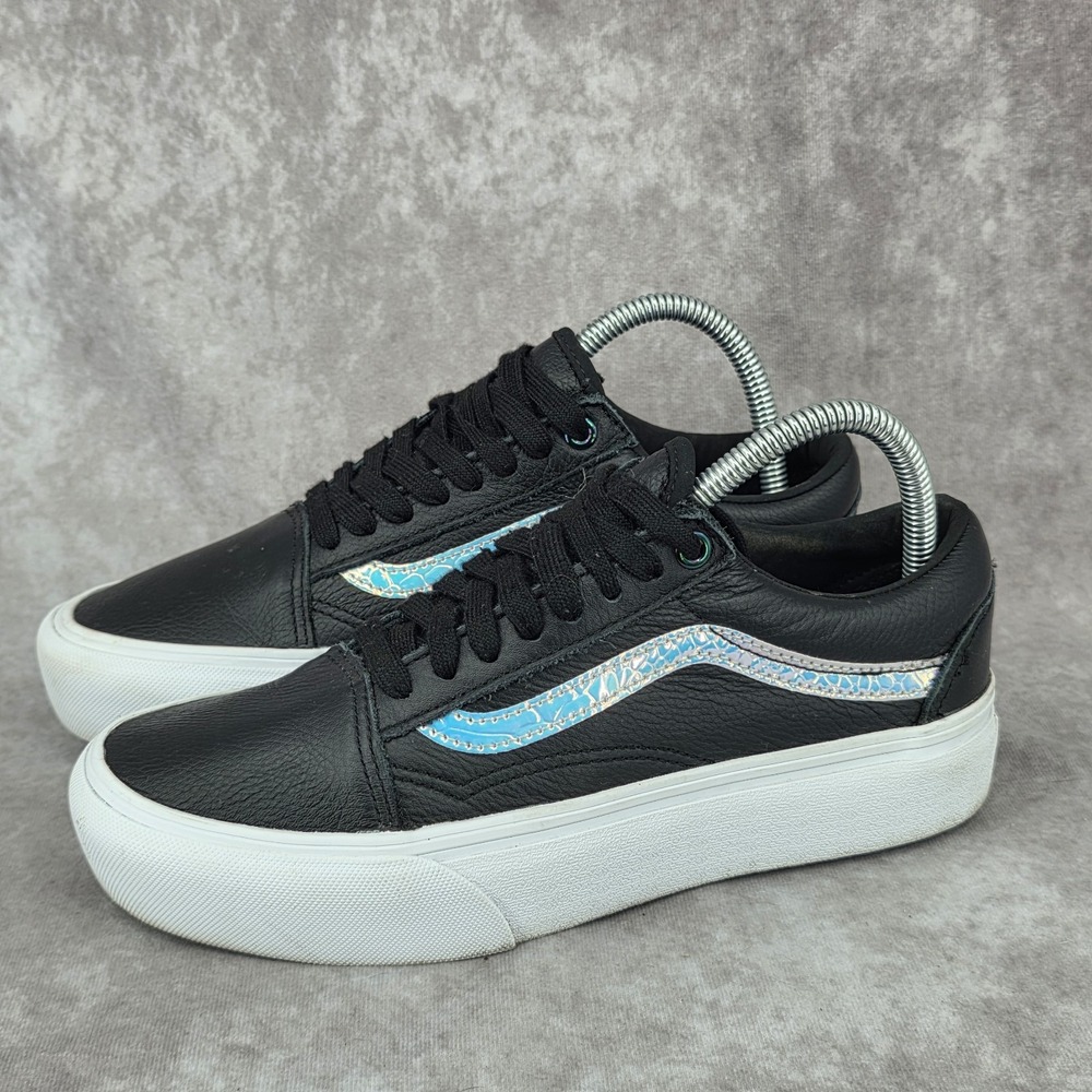Vans Old Skool Black Holo Side Stripe Sneakers Mens 6.5 Womens 8 Low Top Shoes